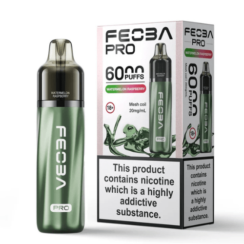 Feoba Pro 6000 Disposable Device 20MG - Pack of 5 - Eliquid Base - Watermelon Raspberry